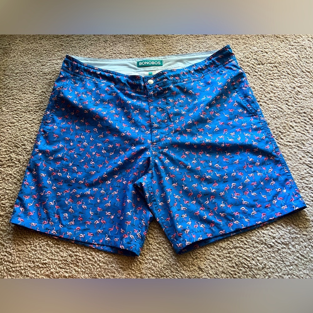 Bonobos Flamingo Blue Men’s 36 7” Inseam Board Shorts